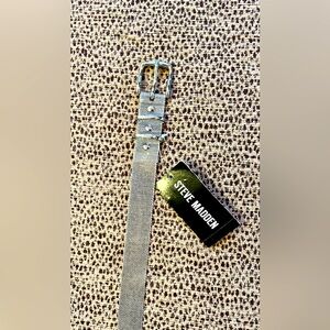 NWT ~STEVE MADDEN~ (L) Silver “Slinky”Metal Belt GORGEOUS